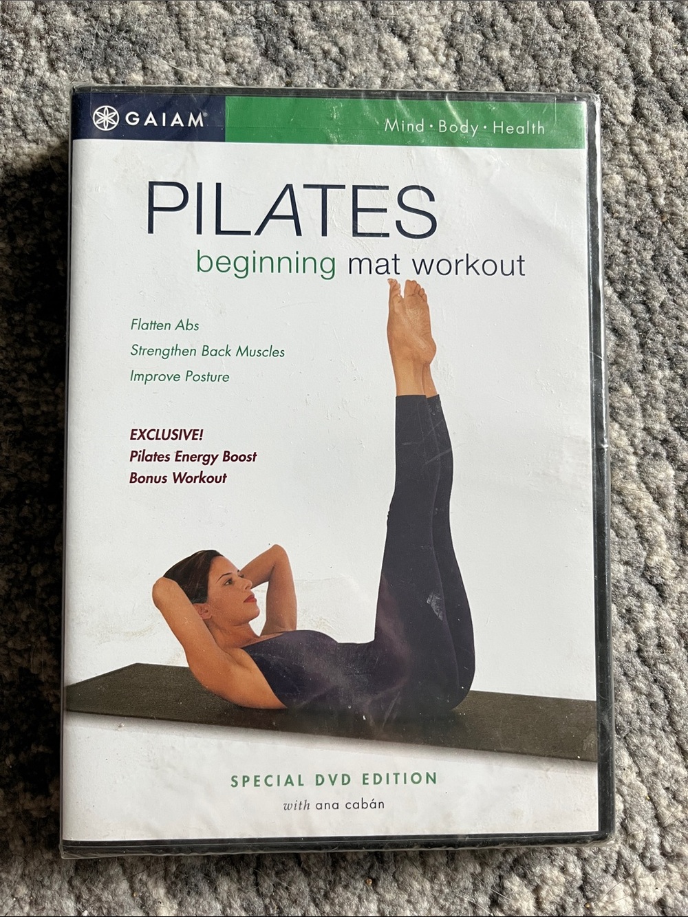 GAIAM Pilates Beginning Mat Workout DVD - White, Green, Black